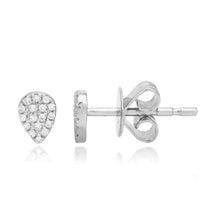 Small Pave Pear Studs-S24