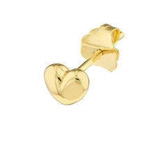 Small Puff Polished Heart Studs-S24