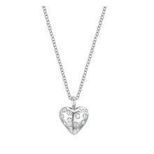 Small Puffy Diamond Heart Necklace-S24