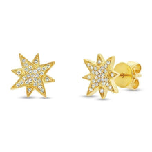 Small Starburst Stud Earrings-S24