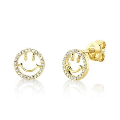 Smiley Face Stud Earrings-S24