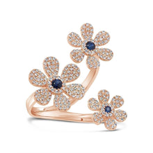 Split Three Flower Ring-S24