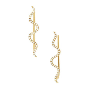 Squiggle Ear Crawler Earrings-S24