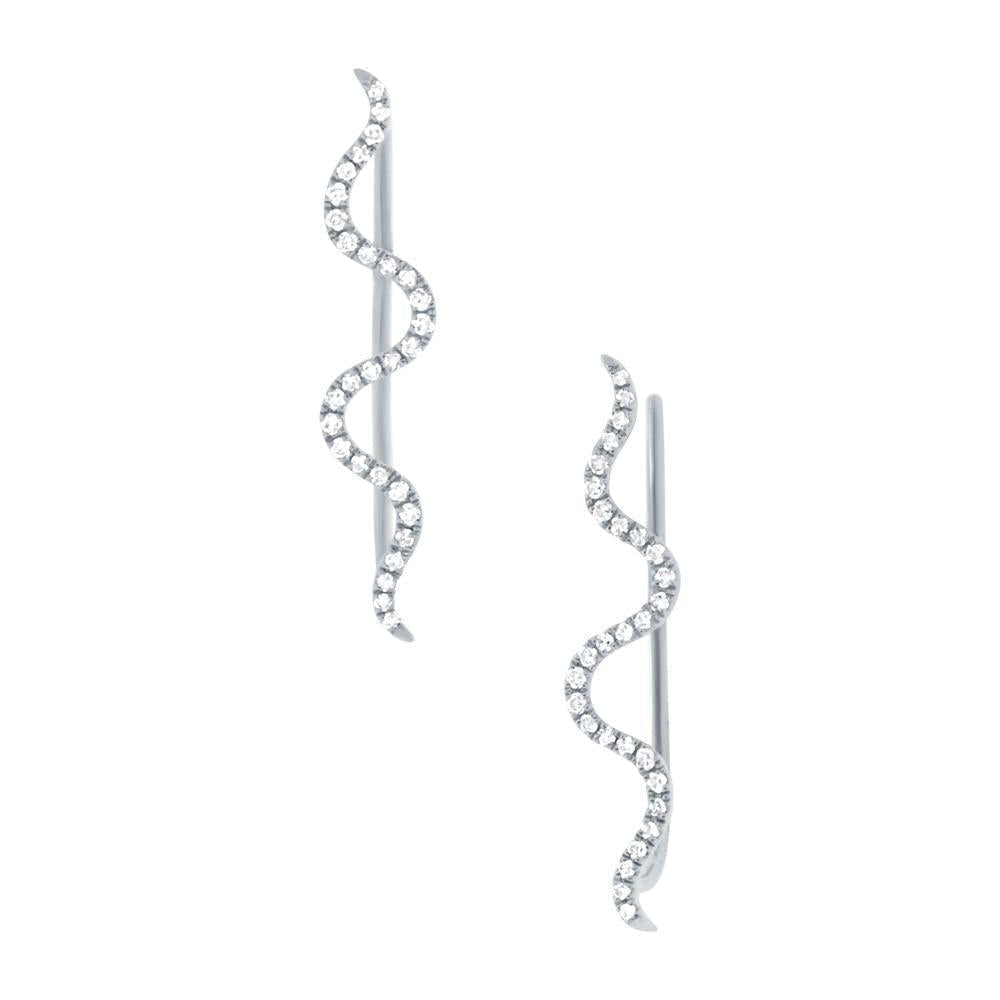 Squiggle Ear Crawler Earrings-S24