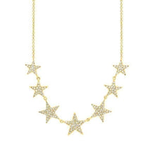 Star 7 Station Diamond Pave Necklace-S24
