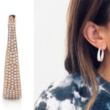 Tapered Diamond Statement Hoop Earrings-S24