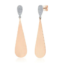 The Pave Ribbed Linear Earrings-S24