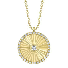 The Ribbed Circle Pendant Necklace-S24