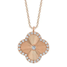 The Ribbed Clover Pendant Necklace-S24