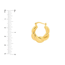 Thick Twisted Hoop Earrings-S24