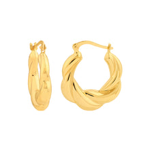 Thick Twisted Hoop Earrings-S24