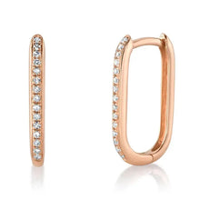 Thin Diamond Link Earrings-S24