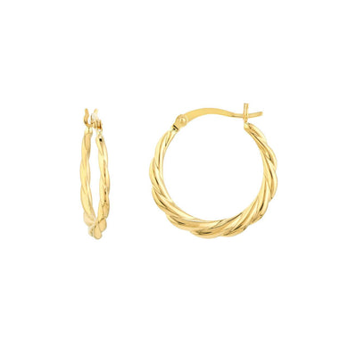 Thin Twisted Hoop Earrings-S24