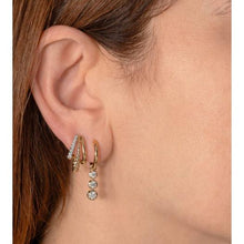 Three Drop Diamond Hoops-S24