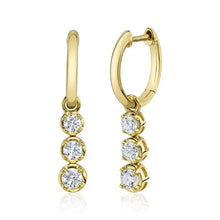 Three Drop Diamond Hoops-S24