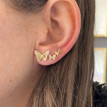 Two Butterfly Climber Earrings-S24