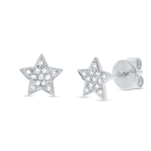 Small Diamond Star Stud Earrings-S24